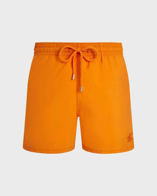 Vilebrequin Orange Swim Shorts Water-Reactive Octopus for men