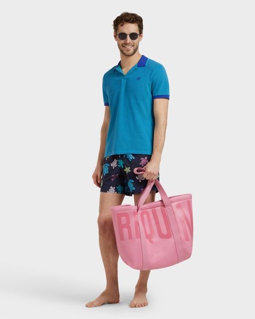 Vilebrequin Stretch Swim Trunks Tortues Multicolores - Swimwear - Moorise - Blue - Size Xs for men