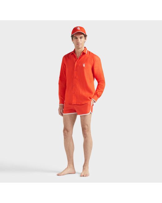 Maillot De Bain Homme Ultra-Léger Et Pliable Uni Vilebrequin pour homme en coloris Red