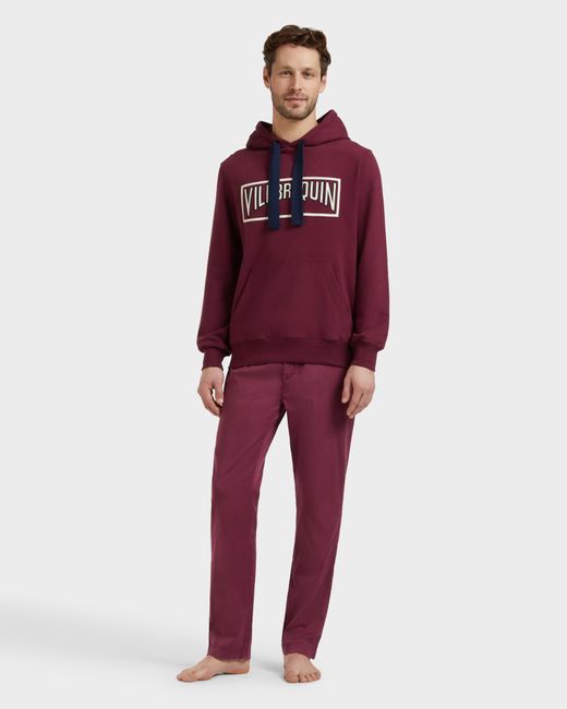 Vilebrequin Red Cotton Hoodie Sweatshirt Solid for men