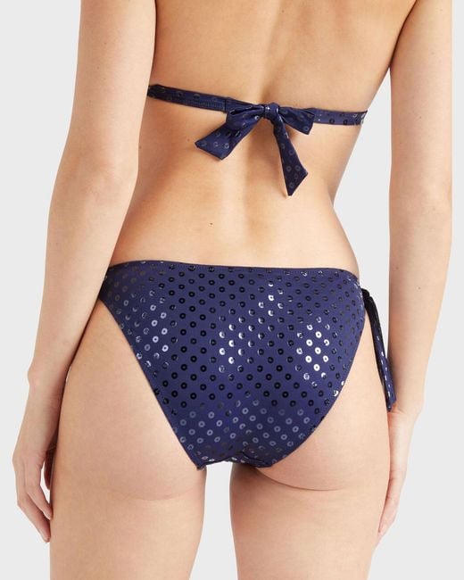 Vilebrequin Blue Side Tie Bikini Bottom Relief Sparkling