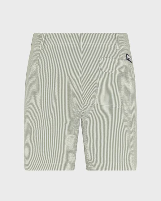 Vilebrequin Green Stretch Cotton Bermuda Shorts Seersuckers Stripes for men