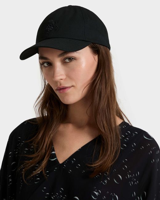 Vilebrequin Black Solid Cap Turtle Embroidery