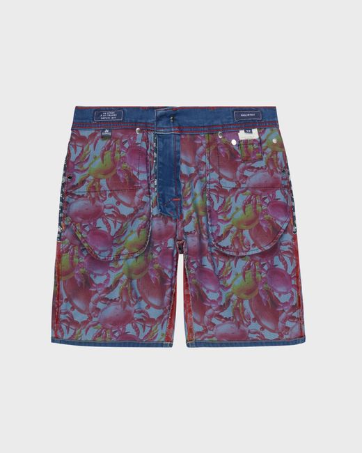 Vilebrequin Blue Denim Bermuda Shorts Crab Balloons for men