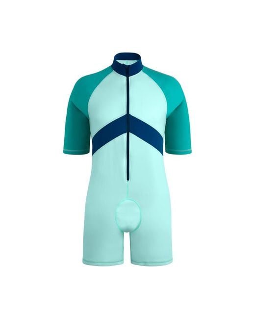 Rash Guard Intera Uomo Tricolore di Vilebrequin in Blue da Uomo