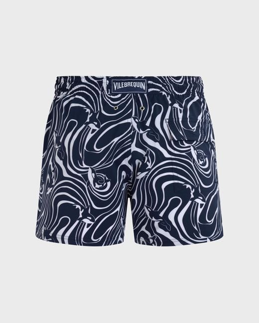 Vilebrequin Stretch Short Swim Shorts Orcas - Swimwear - Moorise - Blue - Size S for men