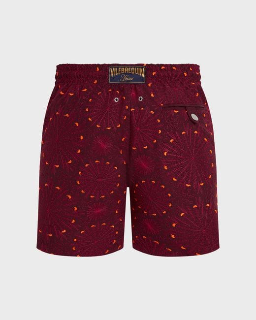 Vilebrequin Embroidered Swim Shorts Mosaic Urchin for men