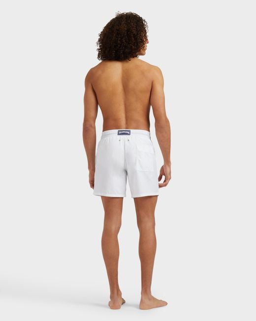 Vilebrequin Blue Swim Trunks Embroidered Whale - Swimwear - Motu - White - Size Xxxl for men