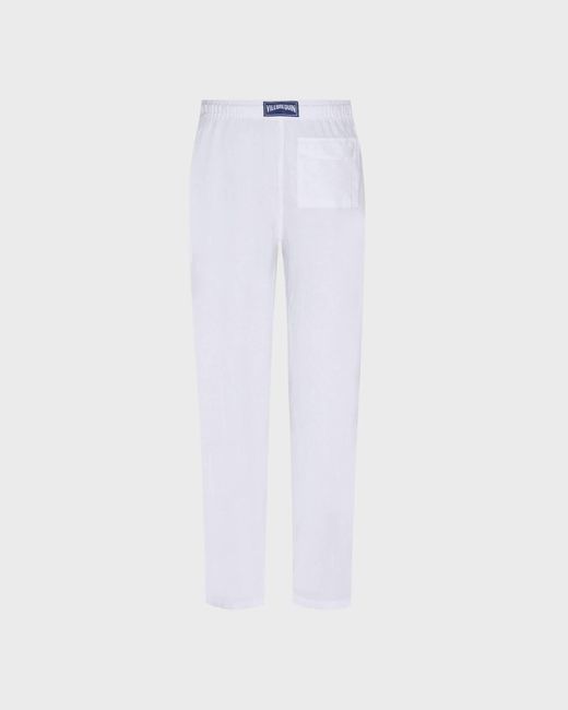Vilebrequin Comfort Linen Pants Solid - Pant - Pacha - White - Size S for men