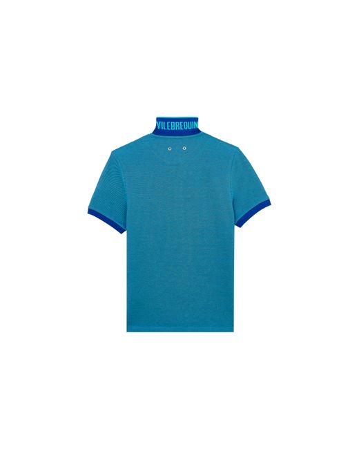 Vilebrequin Solid Polohemd Aus Baumwolle Mit Changierendem Effekt Für Herren in Blue für Herren