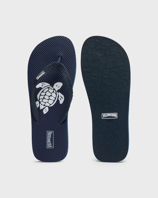 Vilebrequin Blue Flip Flops Turtle