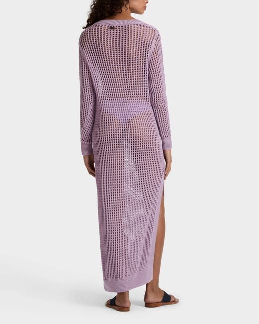 Vilebrequin Crochet T-shirt Dress Solid - Dress - Lysia - Purple - Size M