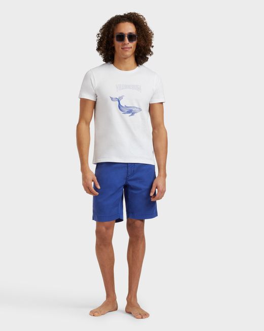 Vilebrequin White Organic Cotton T-Shirt Whales for men