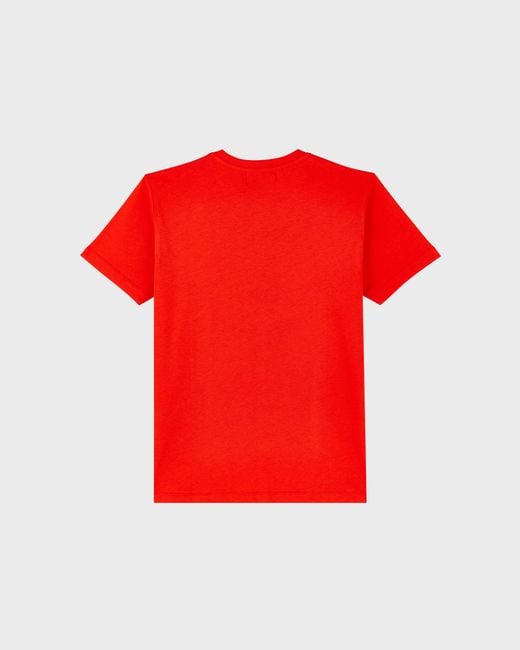 Vilebrequin Red Cotton T-Shirt Embossed Logo for men