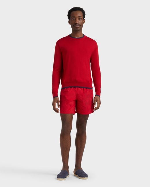 Vilebrequin Swim Shorts Water-reactive Ronde Des Tortues - Swimwear - Moorea - Red - Size Xs for men