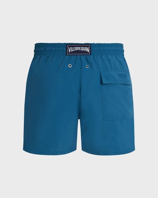 Vilebrequin Blue Swim Shorts Water-Reactive Micro Ronde Des Tortues for men