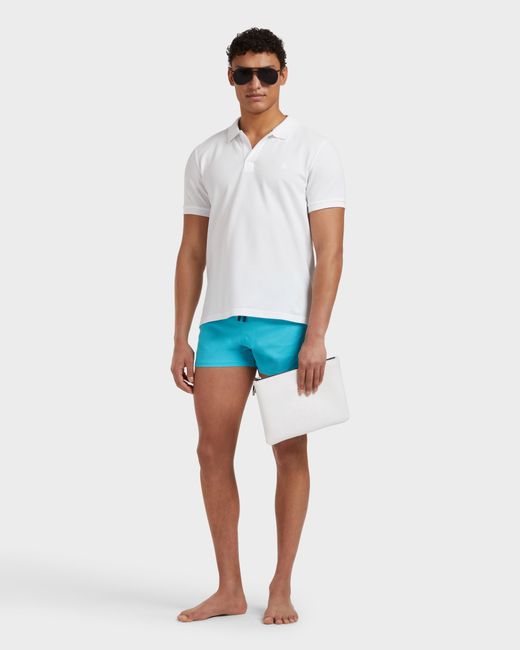 Vilebrequin White Organic Cotton Pique Polo Shirt Solid for men