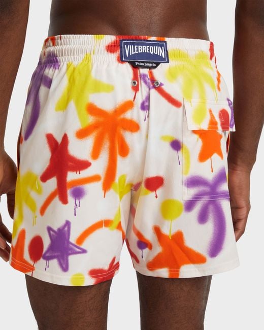 Maillot De Bain Court Stretch Homme Spray Paint Vilebrequin pour homme en coloris Pink