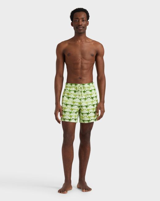 Vilebrequin Green Swim Shorts Embroidered Orcas for men