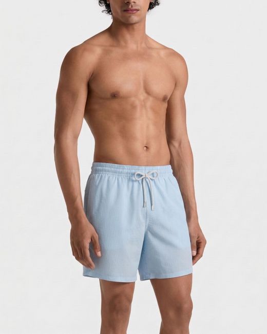 Vilebrequin Ultrafine Wool Swim Shorts Micro Rayures Tailoring - Swimwear - Moopea - Blue - Size M for men