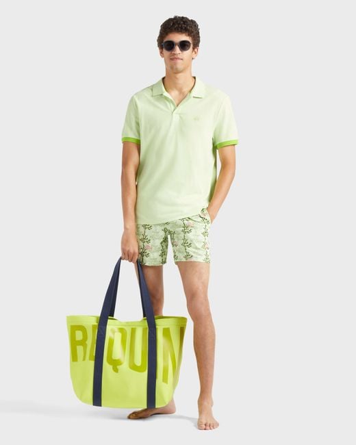 Vilebrequin Green Swim Shorts Embroidered Seaweed for men