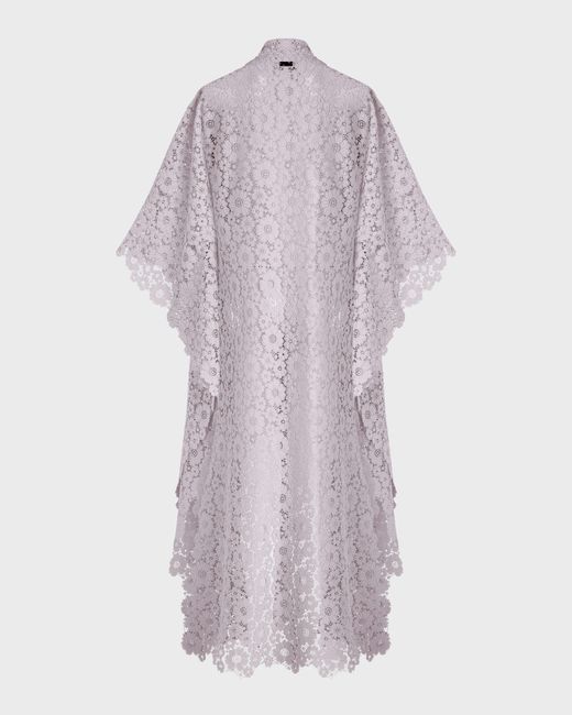 Vilebrequin Purple Guipure Kimono Flowers Lace - Kim - Kiyomi - Pink - Size Osfa