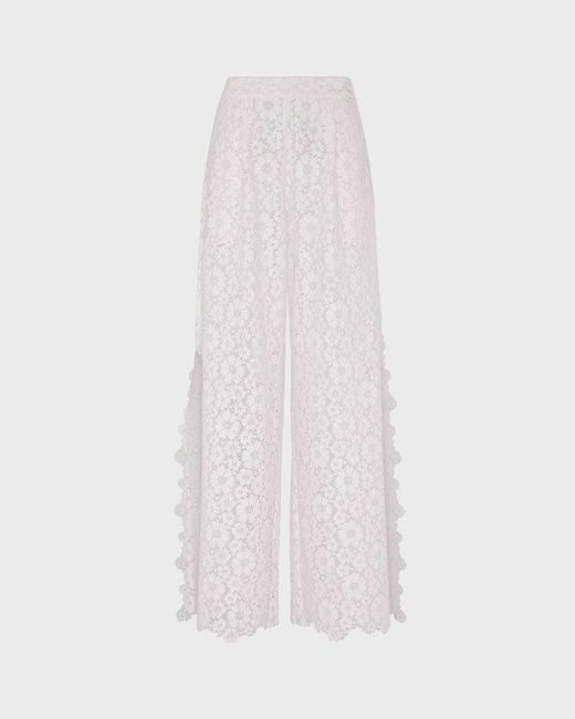 Vilebrequin White Pants Flowers Lace