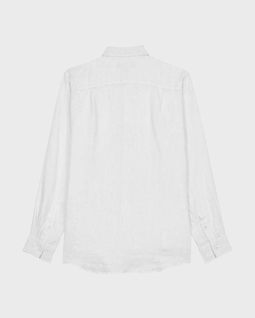 Vilebrequin White Linen Shirt Solid for men