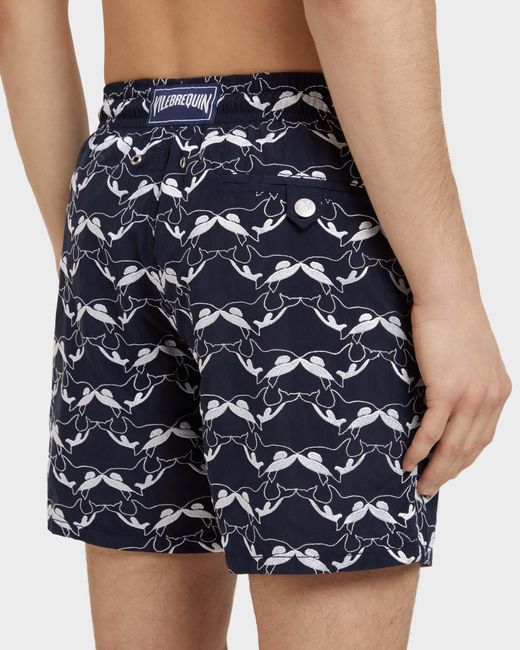 Vilebrequin Swim Trunks Embroidered Orcas - Limited Edition - Swimwear - Mistral - Blue - Size M for men