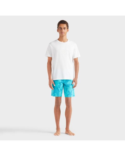 Vilebrequin T-shirt Aus Baumwolle Mit Farblich Passender Schildkrötenstickerei Für Herren in White für Herren