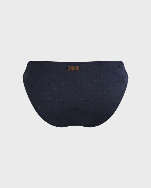 Vilebrequin Midi Brief Bikini Bottom Turtles Monogram - Swimwear - Frise - Blue - Size M