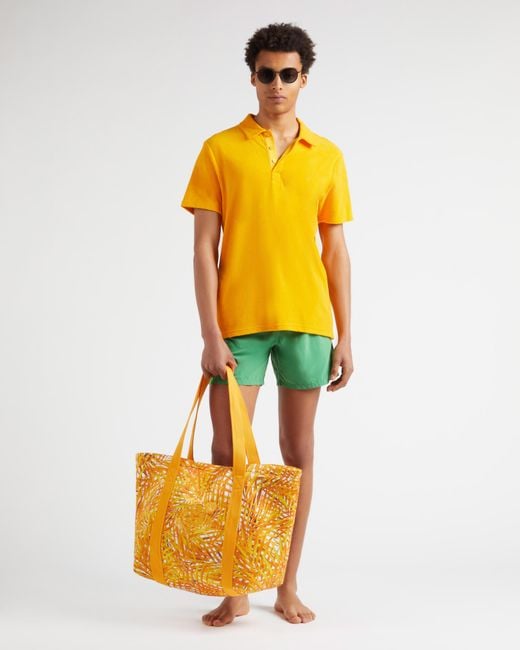 Vilebrequin Yellow Terry Polo Shirt Solid for men