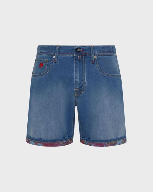 Vilebrequin Blue Denim Bermuda Shorts Crab Balloons for men