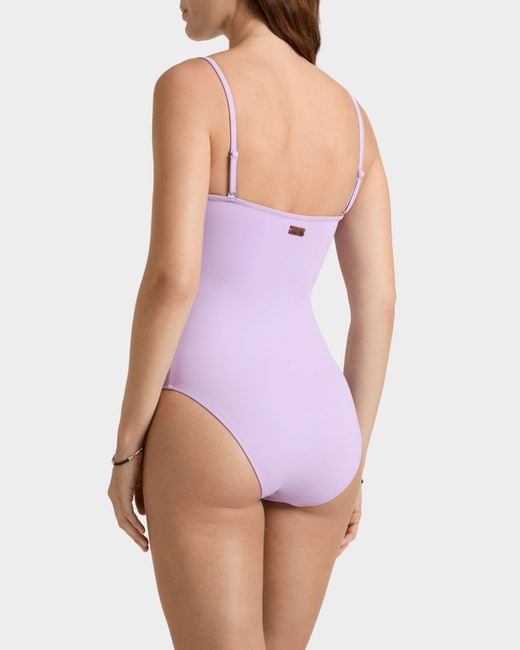 Vilebrequin Purple Bustier One-Piece Swimsuit Solid