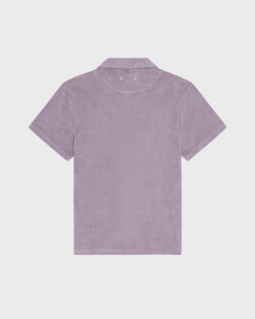 Vilebrequin Purple Terry Bowling Shirt Solid for men