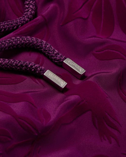 Vilebrequin Ultra-light And Packable Swim Trunks Flocked Birds Of Paradise - Swimwear - Mahina - Purple - Size L for men