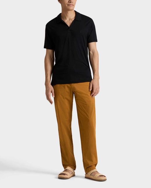 Vilebrequin Natural Satin Cotton Elastic Waist Pants Solid for men