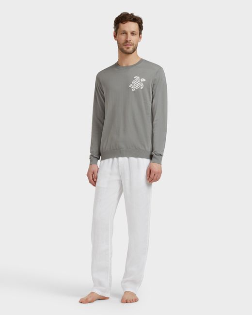 Vilebrequin Gray Cotton Sweater Turtle for men