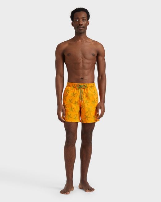 Maillot De Bain Homme Brodé Starlettes Vilebrequin pour homme en coloris Orange