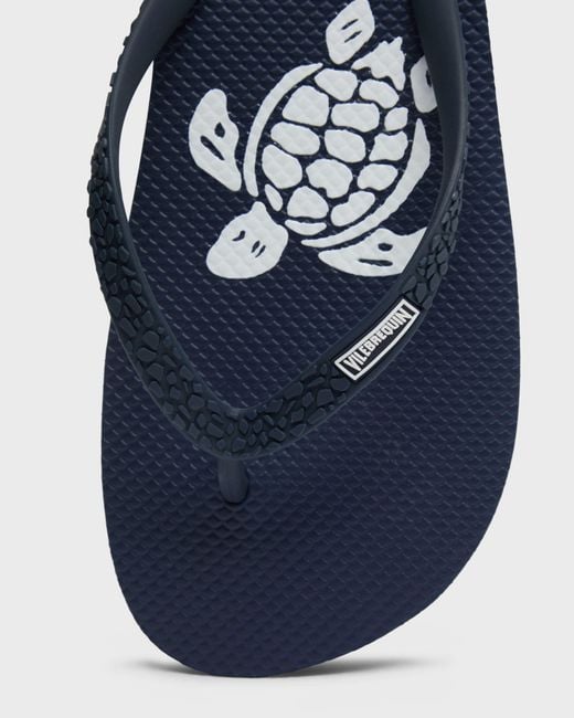 Vilebrequin Blue Flip Flops Turtle