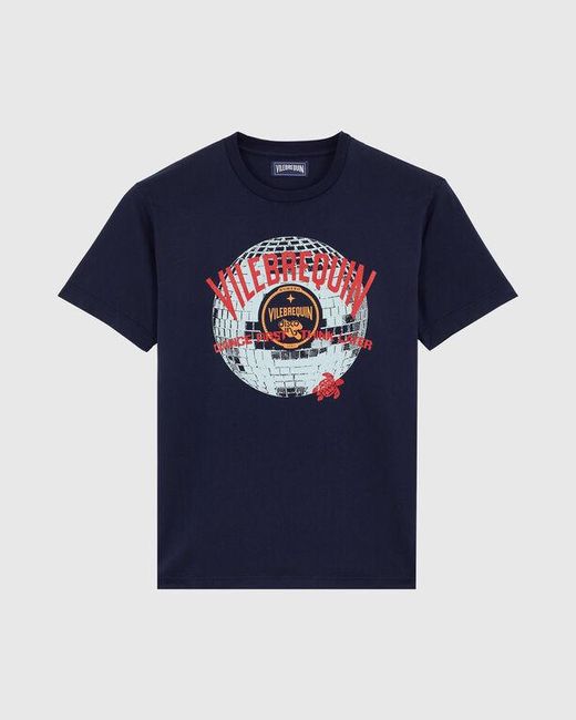 Vilebrequin Blue Cotton T-shirt Vbq Disco Ball for men