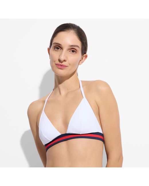 Vilebrequin White Solid Neckholder-bikinioberteil Für Damen - X Ines De La Fressange
