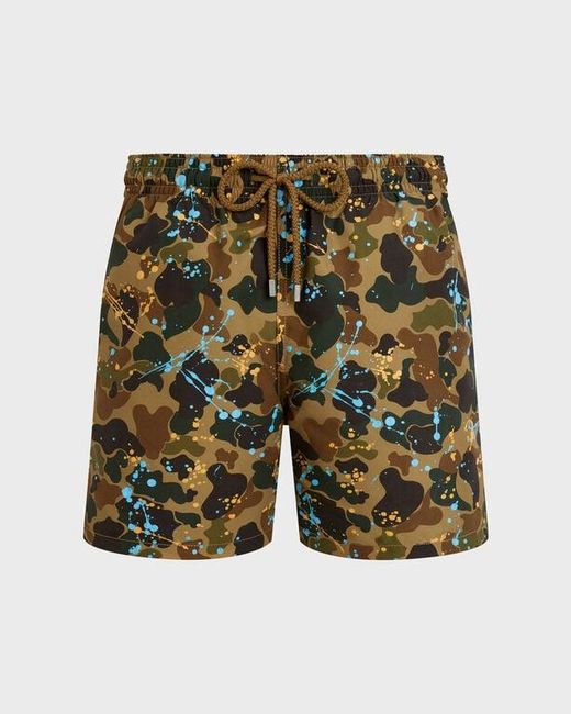 Vilebrequin Green Swim Shorts Camo Splash for men