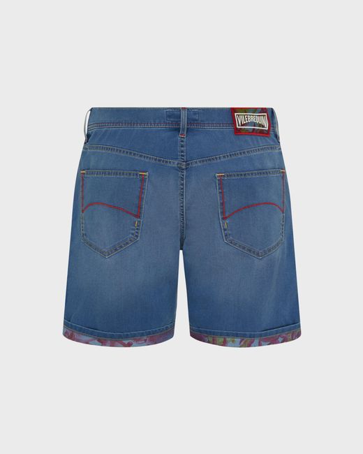 Vilebrequin Blue Denim Bermuda Shorts Crab Balloons for men