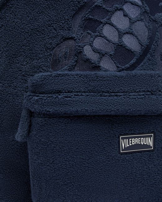 Vilebrequin Blue Terry Backpack Turtle