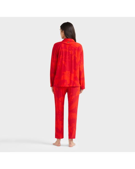 Vilebrequin Red Viscose Shirt Flower Power