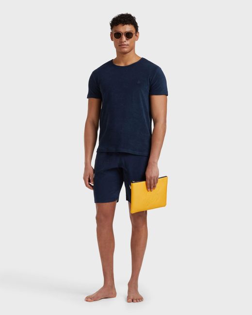 Vilebrequin Blue Terry Bermuda Shorts Solid