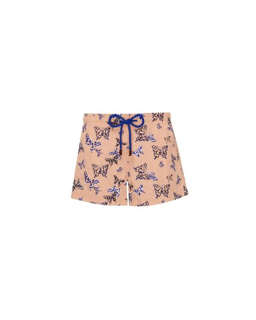 Pantaloncini Mare Donna Ricamati Disco Butterfly di Vilebrequin in Pink