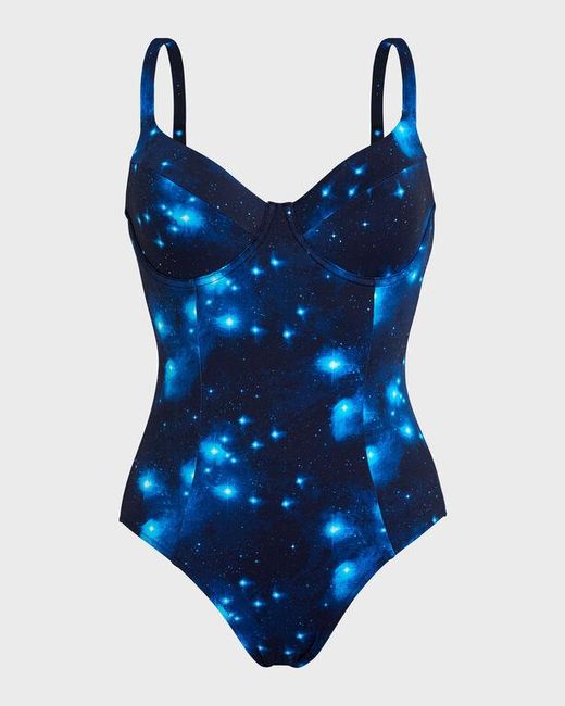 Vilebrequin Underwire One-piece Swimsuit Pégase - Swimwear - Leonita - Blue - Size Xs