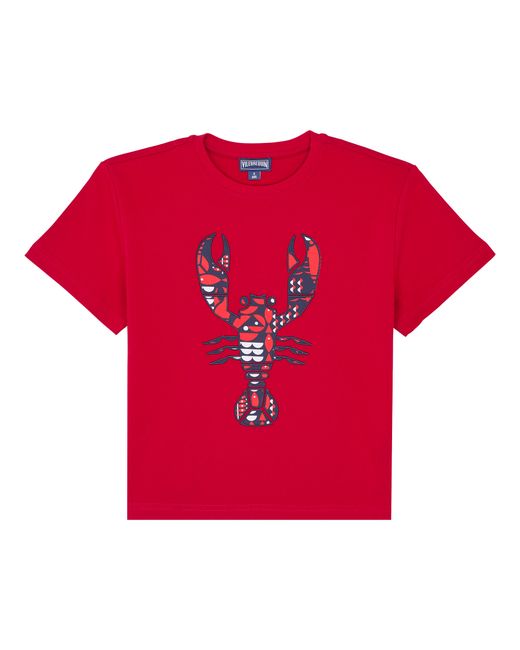 Vilebrequin Graphic Lobsters Oversized-t-shirt Aus Bio-baumwolle Für Jungen in Red für Herren